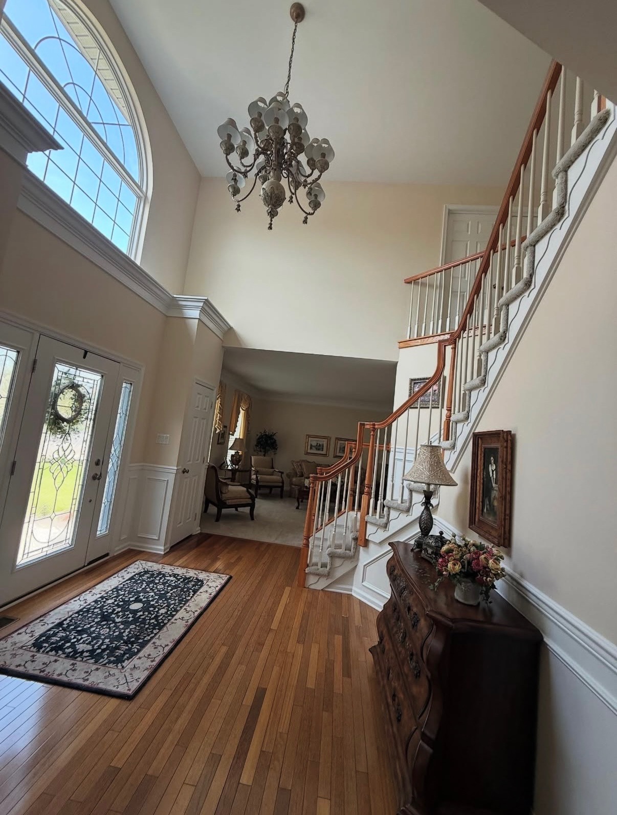 Finished foyer and stairway painting