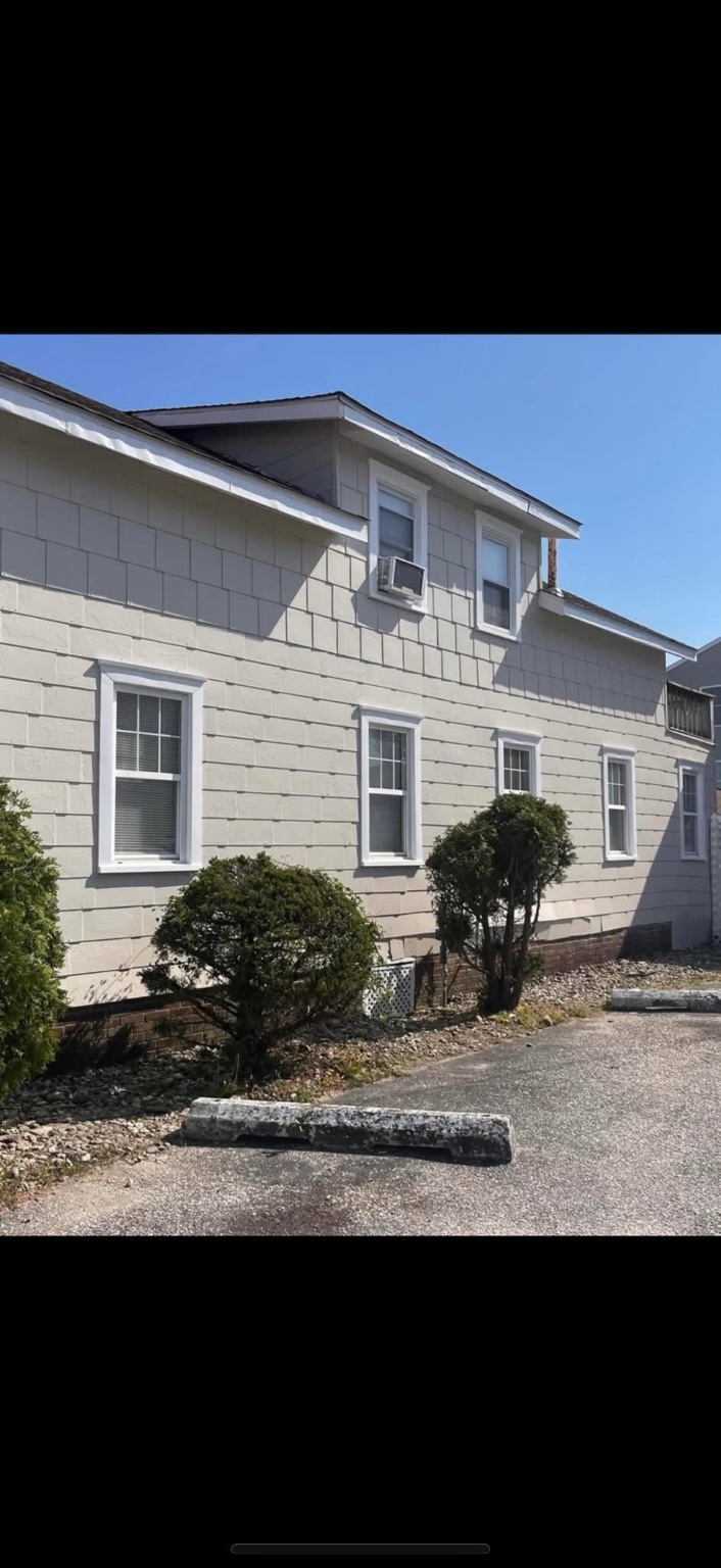 Freshly painted neutral house exterior